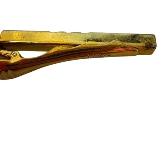 Vintage Anson Gold Tone Tie Clip Elegant Accessory For Mens Fashion & Style - Picture 2 of 4